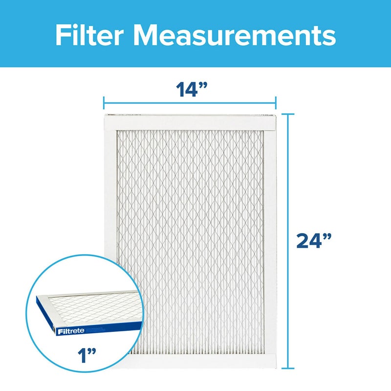 Filtrete 14x24x1 AC Furnace Air Filter, MERV 13, MPR 2200, Elite Allergen, Bacteria & Virus Filter, 3-Month Pleated 1-Inch Electrostatic Air Cleaning Filter, 6-Pack (Actual Size 13.81x23.81x0.78 in) - Image 2